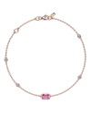 SLAETS Jewellery Mini Bracelet Pink Sapphire and Diamonds in 18kt Rosegold (watches)